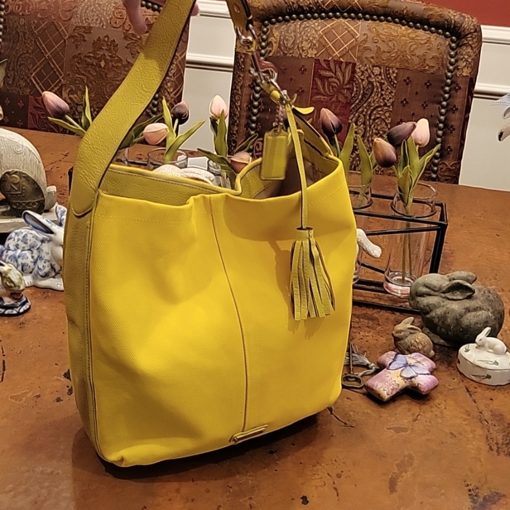Coach Avery Canvas & Leather Hobo Bag